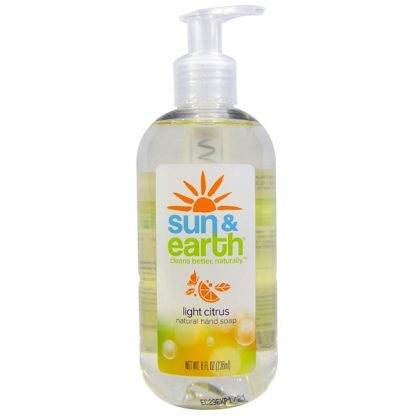 SUN & EARTH, NATURAL HAND SOAP, LIGHT CITRUS, 8 FL OZ / 236ml