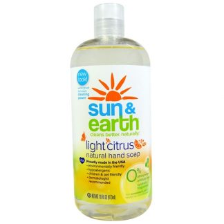 SUN & EARTH, NATURAL HAND SOAP, LIGHT CITRUS, 16 FL OZ / 473ml