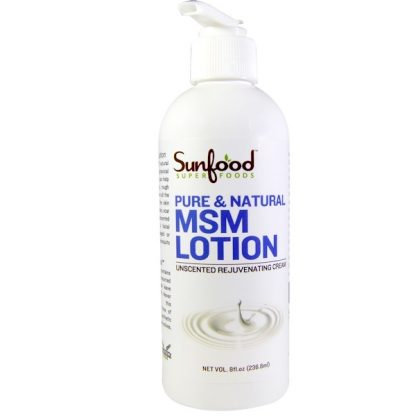 SUNFOOD, MSM LOTION, UNSCENTED REJUVENATING CREAM, 8 FL OZ / 236.6ml