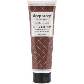 DEEP STEEP, BODY LOTION, VANILLA - COCONUT, 8 FL OZ / 236ml