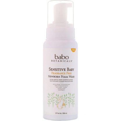 BABO BOTANICALS, SENSITIVE BABY, NEWBORN FOAM WASH, FRAGRANCE FREE, 9 FL OZ / 266ml