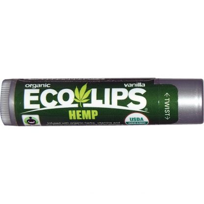 ECO LIPS INC., ORGANIC, HEMP LIP BALM, VANILLA, .15 OZ / 4.25g