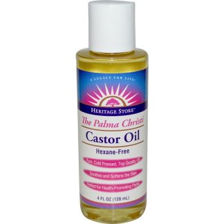 HERITAGE STORE, CASTOR OIL, THE PALMA CHRISTI, 4 FL OZ / 120ml