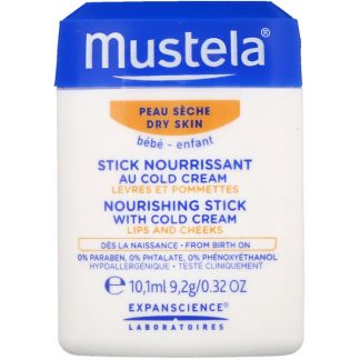 MUSTELA, BABY, NOURISHING STICK WITH COLD CREAM, FOR DRY SKIN, 0.32 FL (10.1ml