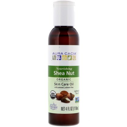 AURA CACIA, ORGANIC, SKIN CARE OIL, SHEA NUT, 4 FL OZ / 118ml