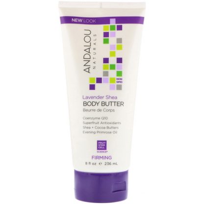 ANDALOU NATURALS, BODY BUTTER, FIRMING, LAVENDER SHEA, 8 FL OZ / 236ml