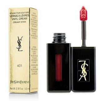 YVES SAINT LAURENT ROUGE PUR COUTURE VERNIS A LEVRES VINYL CREAM CREAMY STAIN - # 401 ROUGE VINYLE 5.5ML/0.18OZ