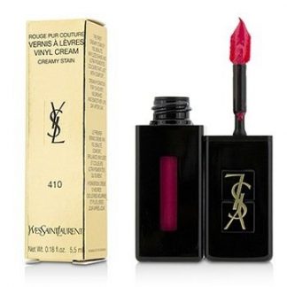 YVES SAINT LAURENT ROUGE PUR COUTURE VERNIS A LEVRES VINYL CREAM CREAMY STAIN - # 410 FUCHSIA LIVE 5.5ML/0.18OZ