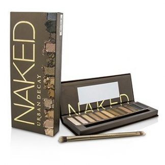 URBAN DECAY NAKED EYESHADOW PALETTE: 12X EYESHADOW, 1X DOUBLED ENDED SHADOW/BLENDING BRUSH -