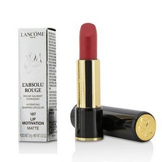 LANCOME L' ABSOLU ROUGE HYDRATING SHAPING LIPCOLOR - # 187 LIP MOTIVATION (MATTE) 3.4G/0.12OZ