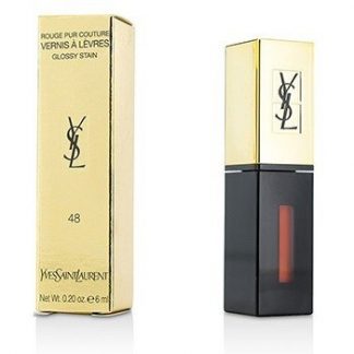 YVES SAINT LAURENT ROUGE PUR COUTURE VERNIS A LEVRES GLOSSY STAIN - # 48 ORANGE GRAFFITI 6ML/0.2OZ