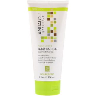 ANDALOU NATURALS, BODY BUTTER, NOURISHING, KUKUI COCOA, 8 FL OZ / 236ml