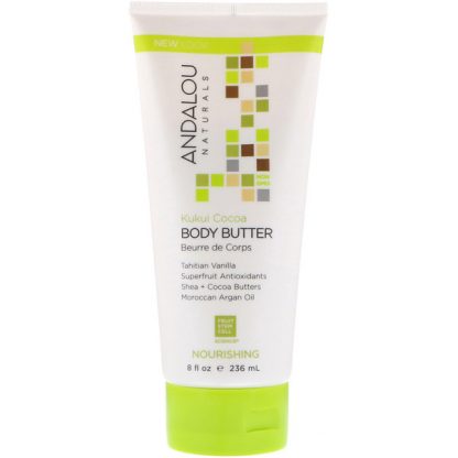 ANDALOU NATURALS, BODY BUTTER, NOURISHING, KUKUI COCOA, 8 FL OZ / 236ml