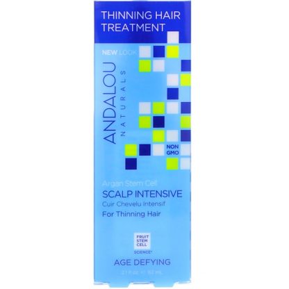 ANDALOU NATURALS, ARGAN STEM CELLS, SCALP INTENSIVE, THINNING HAIR TREATMENT, AGE DEFYING, 2.1 FL OZ / 62ml