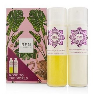 REN ROSE TO THE WORLD MOROCCAN ROSE OTTO SET: BODY WASH 200ML + BODY LOTION 200ML 2PCS