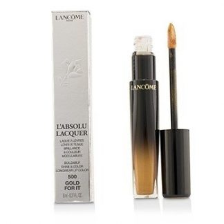 LANCOME L'ABSOLU LACQUER BUILDABLE SHINE &AMP; COLOR LONGWEAR LIP COLOR - # 500 GOLD FOR IT 8ML/0.27OZ