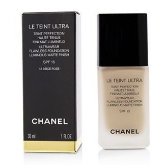 CHANEL LE TEINT ULTRA ULTRAWEAR FLAWLESS FOUNDATION LUMINOUS MATTE FINISH SPF15 - # 12 BEIGE ROSE 30ML/1OZ