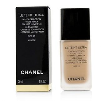 CHANEL LE TEINT ULTRA ULTRAWEAR FLAWLESS FOUNDATION LUMINOUS MATTE FINISH SPF15 - # 40 BEIGE 30ML/1OZ