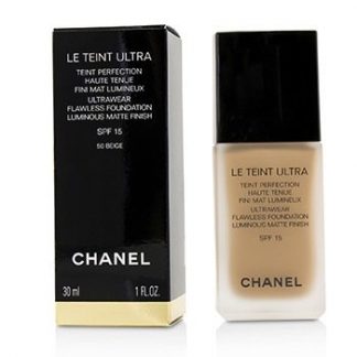 CHANEL LE TEINT ULTRA ULTRAWEAR FLAWLESS FOUNDATION LUMINOUS MATTE FINISH SPF15 - # 50 BEIGE 30ML/1OZ