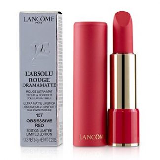 LANCOME L'ABSOLU ROUGE DRAMA MATTE LIPSTICK - # 157 OBSESSIVE RED 3.4G/0.12OZ