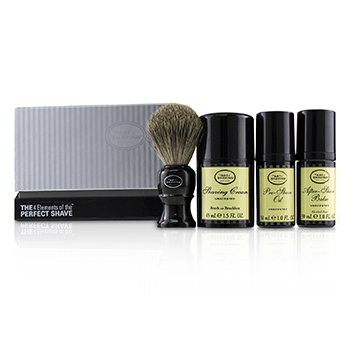 THE ART OF SHAVING THE 4 ELEMENTS OF THE PERFECT SHAVE MID-SIZE KIT - UNSCENTED (PRE-SHAVE OIL 30ML + SHAVING CREAM 45ML + AFTER-SHAVE BALM 30ML + BRUSH) 4PCS