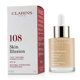 CLARINS SKIN ILLUSION NATURAL HYDRATING FOUNDATION SPF 15 # 108 SAND 30ML/1OZ