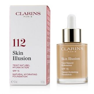 CLARINS SKIN ILLUSION NATURAL HYDRATING FOUNDATION SPF 15 # 112 AMBER 30ML/1OZ