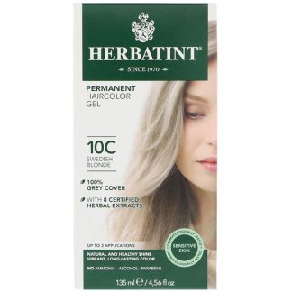 HERBATINT, PERMANENT HAIRCOLOR GEL, 10C, SWEDISH BLONDE, 4.56 FL OZ / 135ml