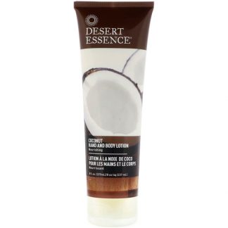 DESERT ESSENCE, HAND AND BODY LOTION, COCONUT, 8 FL OZ / 237ml