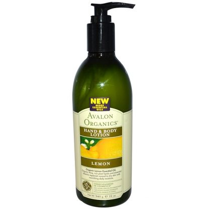 AVALON ORGANICS, HAND & BODY LOTION, LEMON, 12 OZ / 340ml