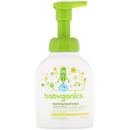 BABYGANICS, FOAMING HAND SOAP, CHAMOMILE VERBENA, 8 FL OZ / 236ml