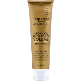 DEEP STEEP, ARGAN OIL, HYDRATING VOLUME SHAMPOO, LUSCIOUSLY FULL, 10 FL OZ. (295ml