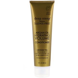 DEEP STEEP, ARGAN OIL, HYDRATING VOLUME CONDITIONER, LUSCIOUSLY FULL, 10 FL OZ / 295ml