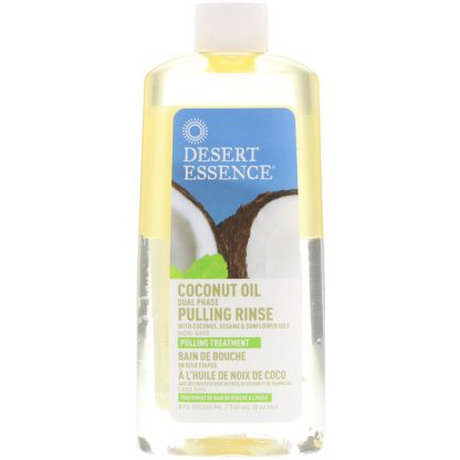 DESERT ESSENCE, COCONUT OIL DUAL PHASE, PULLING RINSE, 8 FL OZ / 240ml