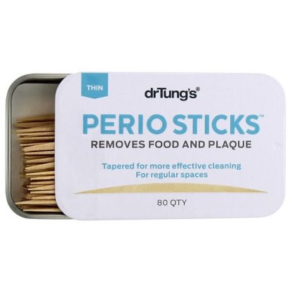 DR. TUNG'S, PERIO STICKS, PLAQUE REMOVERS, THIN, 80 STICKS