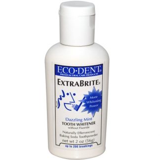ECO-DENT, EXTRABRITE, DAZZLING MINT, TOOTH WHITENER, WITHOUT FLUORIDE, 2 OZ / 56g