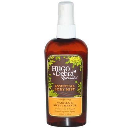 HUGO NATURALS, ESSENTIAL BODY MIST, VANILLA & SWEET ORANGE, 4 FL OZ / 118ml