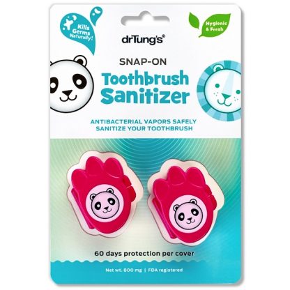 DR. TUNG'S, KID'S SNAP-ON TOOTHBRUSH SANITIZER , 2 TOOTHBRUSH SANITIZERS