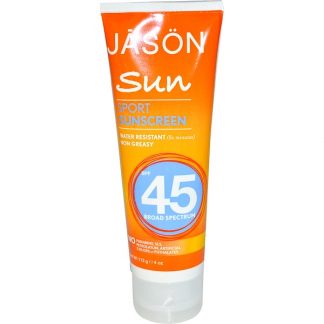 JASON NATURAL, SUN, SPORT SUNSCREEN, SPF 45, 4 OZ / 113g