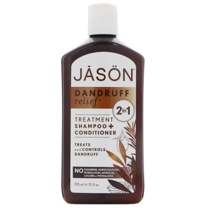 JASON NATURAL, DANDRUFF RELIEF, SHAMPOO + CONDITIONER, 12 FL OZ / 355ml