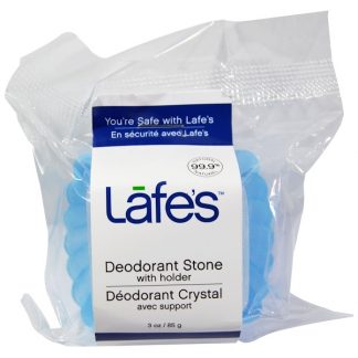 LAFE'S NATURAL BODYCARE, DEODORANT STONE, WITH HOLDER, 3 OZ / 85g