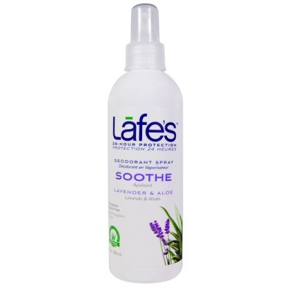 LAFE'S NATURAL BODYCARE, DEODORANT SPRAY, SOOTHE, LAVENDER & ALOE, 8 OZ / 236ml