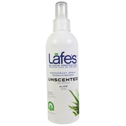 LAFE'S NATURAL BODYCARE, DEODORANT SPRAY, ALOE, UNSCENTED, 8 OZ / 236ml