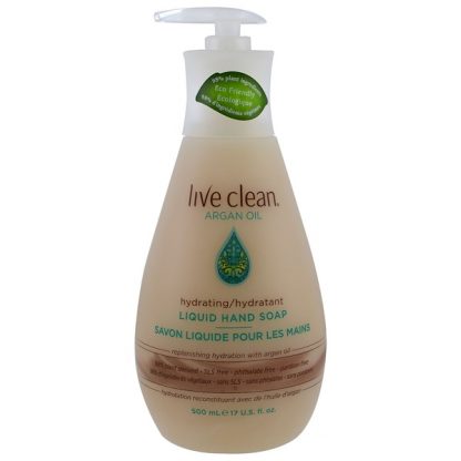 LIVE CLEAN, HYDRATING LIQUID HAND SOAP, ARGAN OIL, 17 FL OZ / 500ml