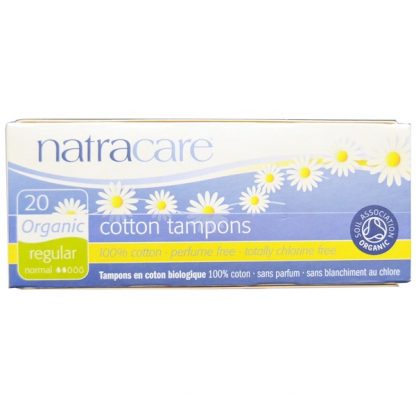 NATRACARE, ORGANIC COTTON TAMPONS, REGULAR, 20 TAMPONS