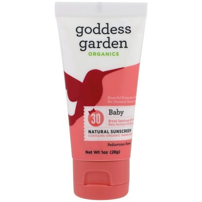 GODDESS GARDEN, ORGANICS, NATURAL SUNSCREEN, BABY, SPF 30, 1 OZ / 28g