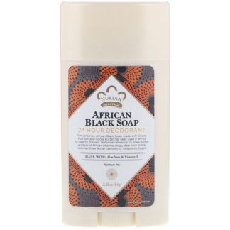 NUBIAN HERITAGE, 24 HOUR DEODORANT, AFRICAN BLACK SOAP, 2.25 OZ / 64g