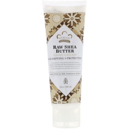 NUBIAN HERITAGE, HAND CREAM, RAW SHEA BUTTER, 4 FL OZ / 118ml