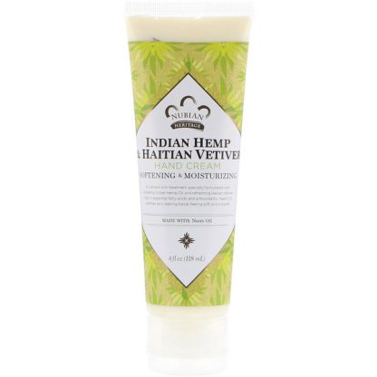 NUBIAN HERITAGE, HAND CREAM, INDIAN HEMP & HAITIAN VETIVER, 4 FL OZ / 118ml