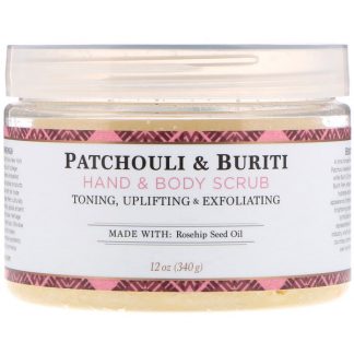 NUBIAN HERITAGE, HAND & BODY SCRUB, PATCHOULI & BURITI, 12 OZ / 340g